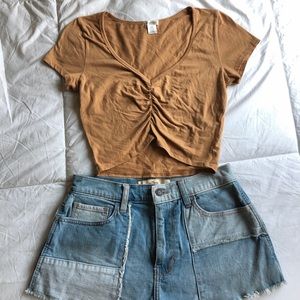 Yellowish Tan Crop Top